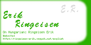 erik ringeisen business card